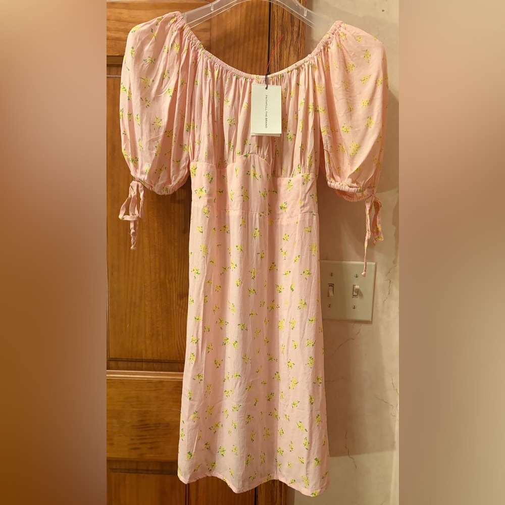 Faithfull The Brand NWT Thea Mini Dress 6 Floral Pink